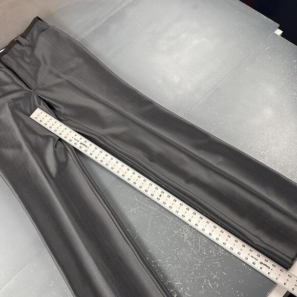 VTG Pagano West Slacks Mens 42 X-Long Black Striped Side Swedish Warp NWT No Hem - Picture 4 of 9